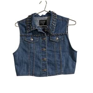 Love Culture denim jean spiked vest size Large kids